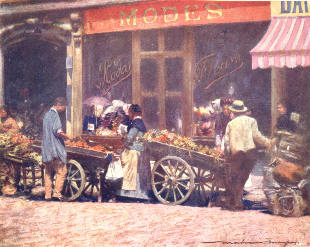 PARIS. Rue de La Fayette 1909 old antique vintage print picture